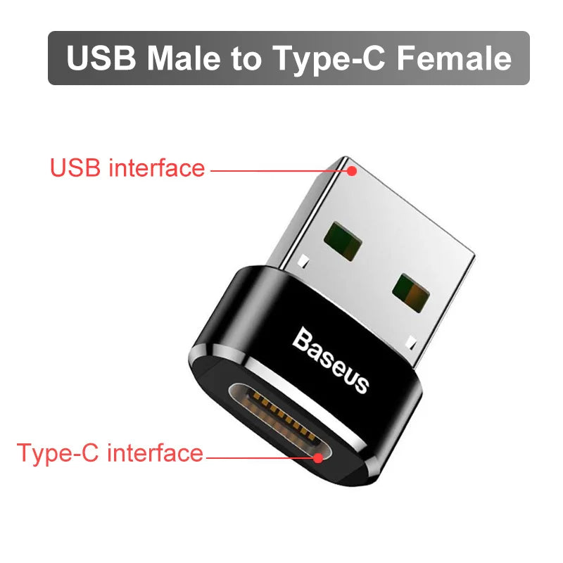 Adaptador OTG Baseus USB-C para USB 3.1 – Converta Seu Dispositivo em Porta USB Completa