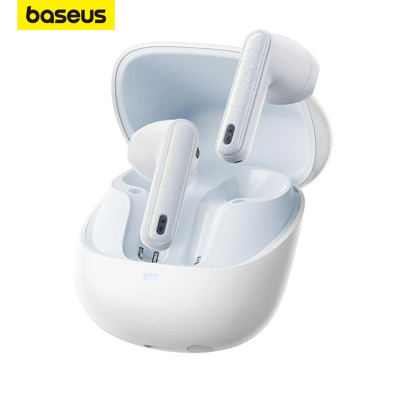 Fones de Ouvido Baseus M3 TWS Bluetooth 5.3 com Cancelamento de Ruído Ativo, 6 Microfones, Baixa Latência e Estojo de Carga
