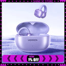 Fones de Ouvido Ugreen HiTune S3 TWS Bluetooth 5.3 – Som HiFi Estéreo, Redução de Ruído, Design com Gancho de Orelha