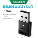 UGREEN Adaptador USB Bluetooth 5.4 – Conecte Teclados, Mouses e Caixas de Som sem Fio ao PC