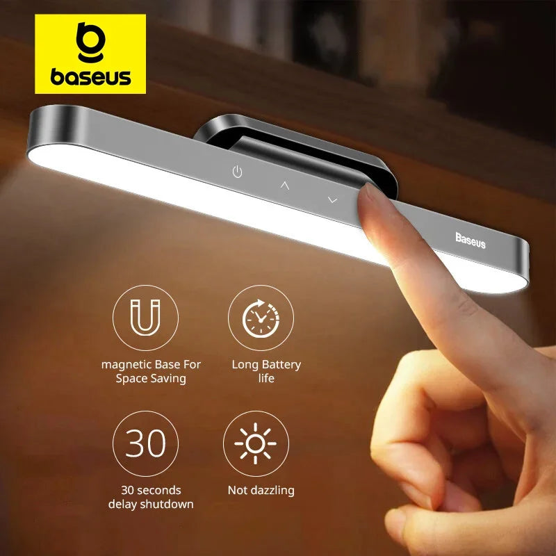 Luminária Magnética Baseus – LED Portátil, Recarregável e com Ajuste de Intensidade
