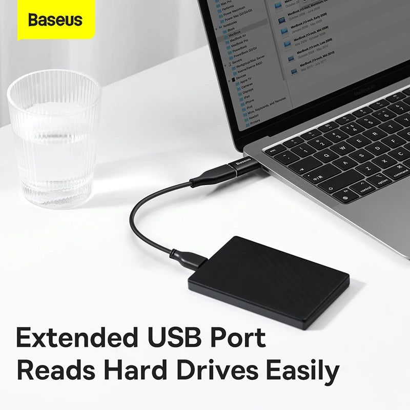 Adaptador OTG Baseus USB-C para USB 3.1 – Converta Seu Dispositivo em Porta USB Completa