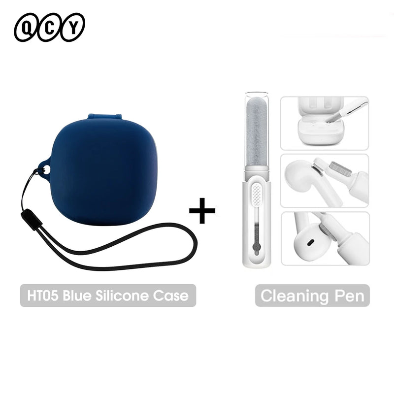Case Protetora de Silicone para QCY HT05 Melobuds – Anti-Impacto com Alça e Kit de Limpeza
