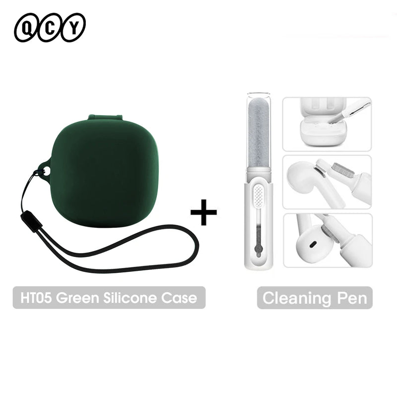 Case Protetora de Silicone para QCY HT05 Melobuds – Anti-Impacto com Alça e Kit de Limpeza